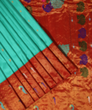 Signature Handloom Paithani: Double Muniya & Peacock on Kath with Fancy Pallu