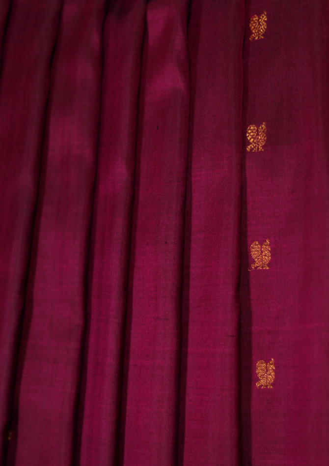 Signature Handloom Paithani: Double Muniya, Peacock on Kath, Fancy Pallu