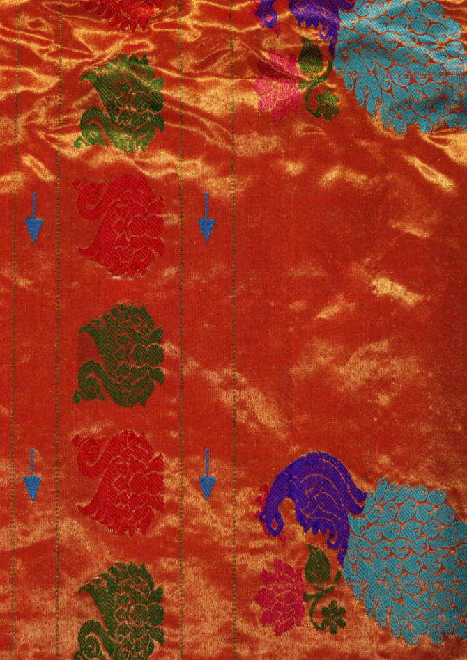 Signature Handloom Paithani: Double Muniya Kath, All-Over Butti, & Fancy Pallu