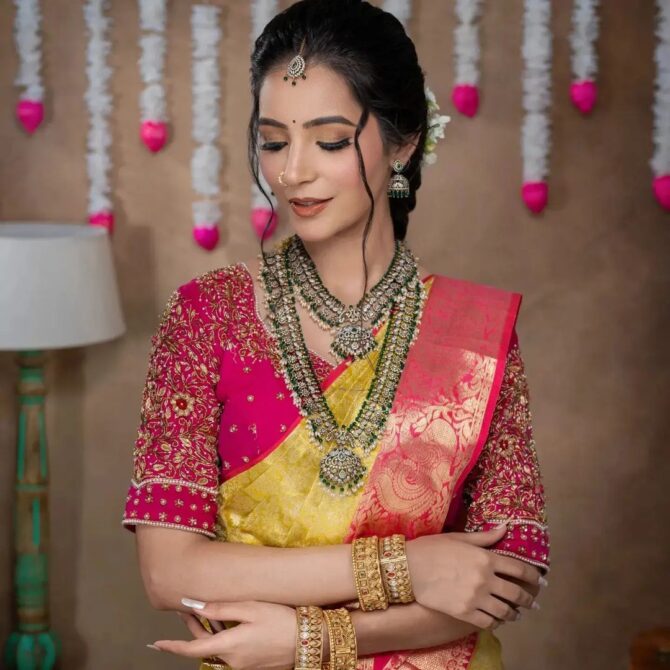 SGSD-3K-KUTTU-BROCKET Tissue Silk Saree