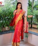 SELF Kanjeevaram with Meena Butti Pure Handloom Silk Saree