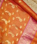 Orange Chanderi Silk Saree