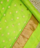 Light leaf green Chanderi Silk Saree