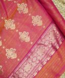 Rose Pink Chanderi Silk Saree
