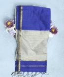 Blue Maheshwari Pure Handloom Silk Cotton Saree