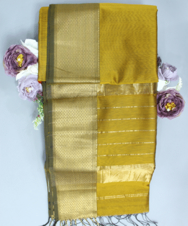 Honey Maheshwari Pure Handloom Silk Jari-Neer Cotton Saree