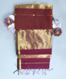 Wine Maroon  Maheshwari Pure Handloom Silk Dual Shaded Diamond Butti Cotton Saree