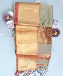 Mouse Maheshwari Pure Handloom Silk Full Big Border Cotton Saree